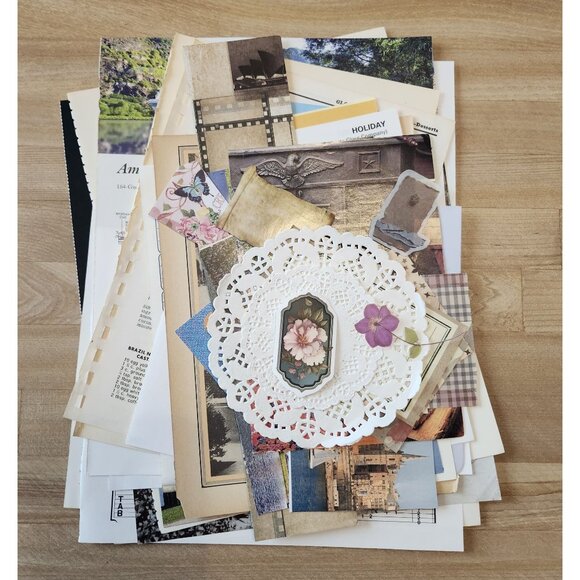 Unbranded Other - 70 + Piece Ephemera Lot Junk Journal Scrapbooking Paper Supplies Mixed Bundle